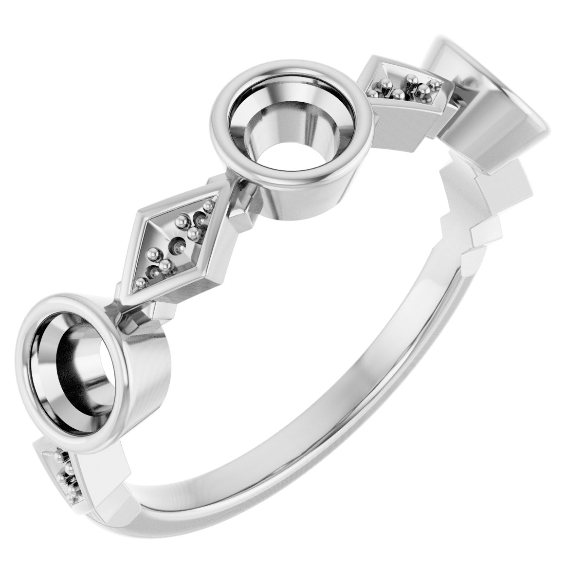 Three-Stone Anniversary Band