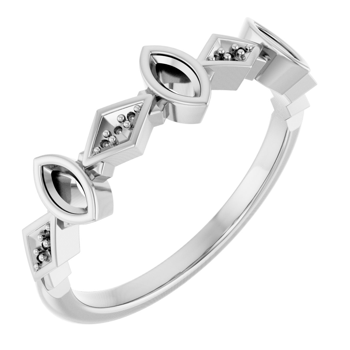 Three-Stone Anniversary Band