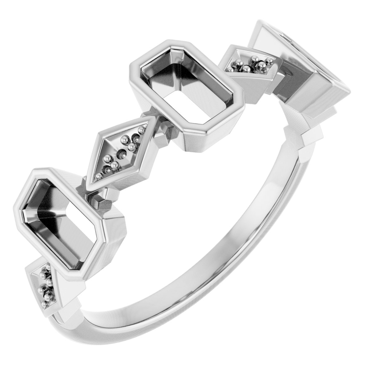 Three-Stone Anniversary Band