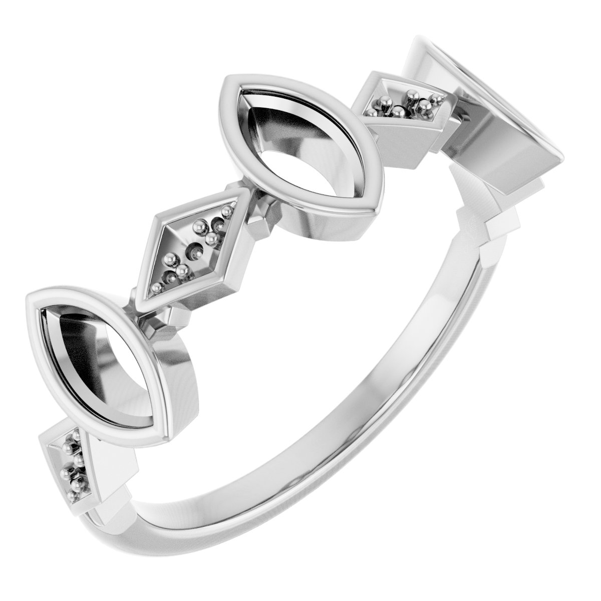 Three-Stone Anniversary Band