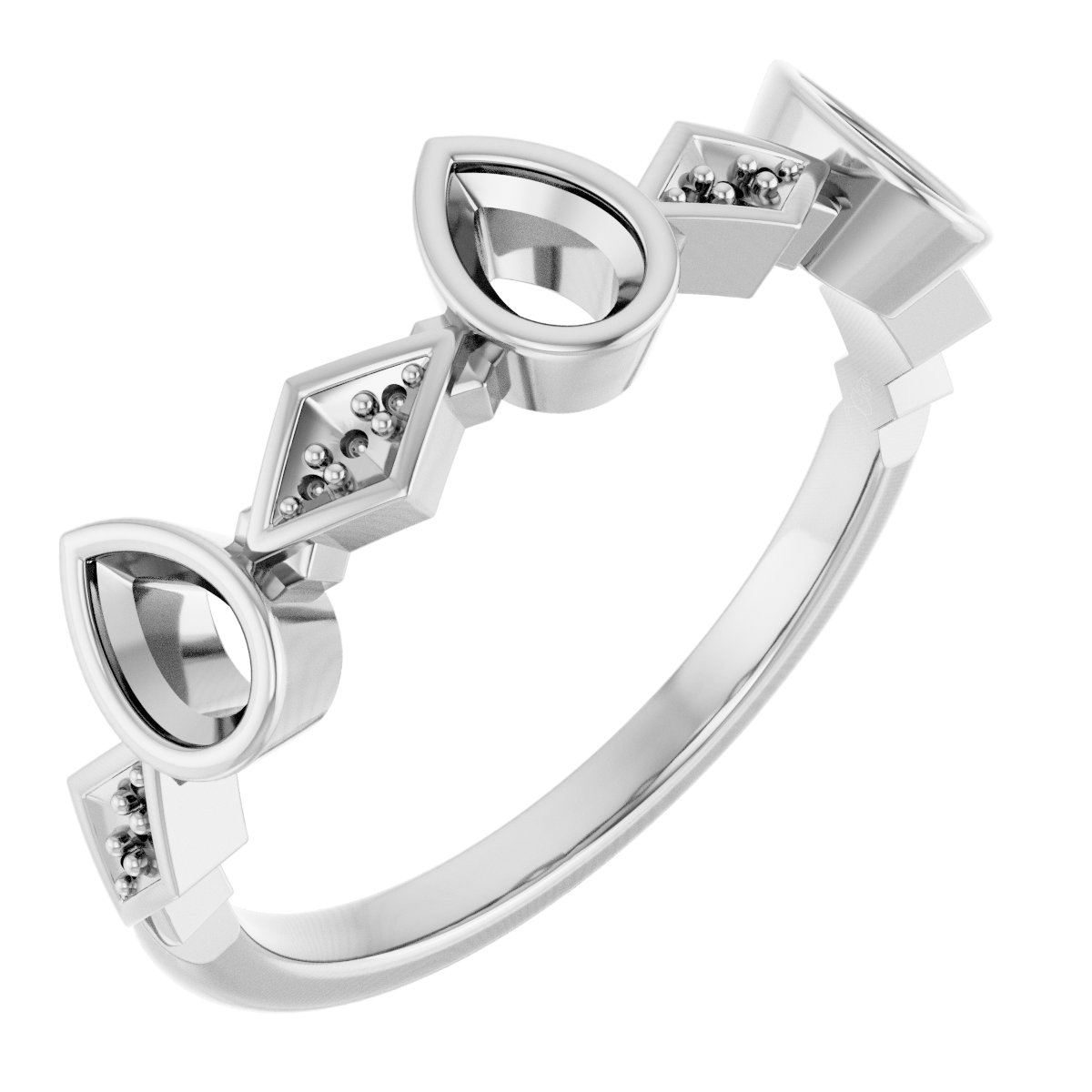 Three-Stone Anniversary Band
