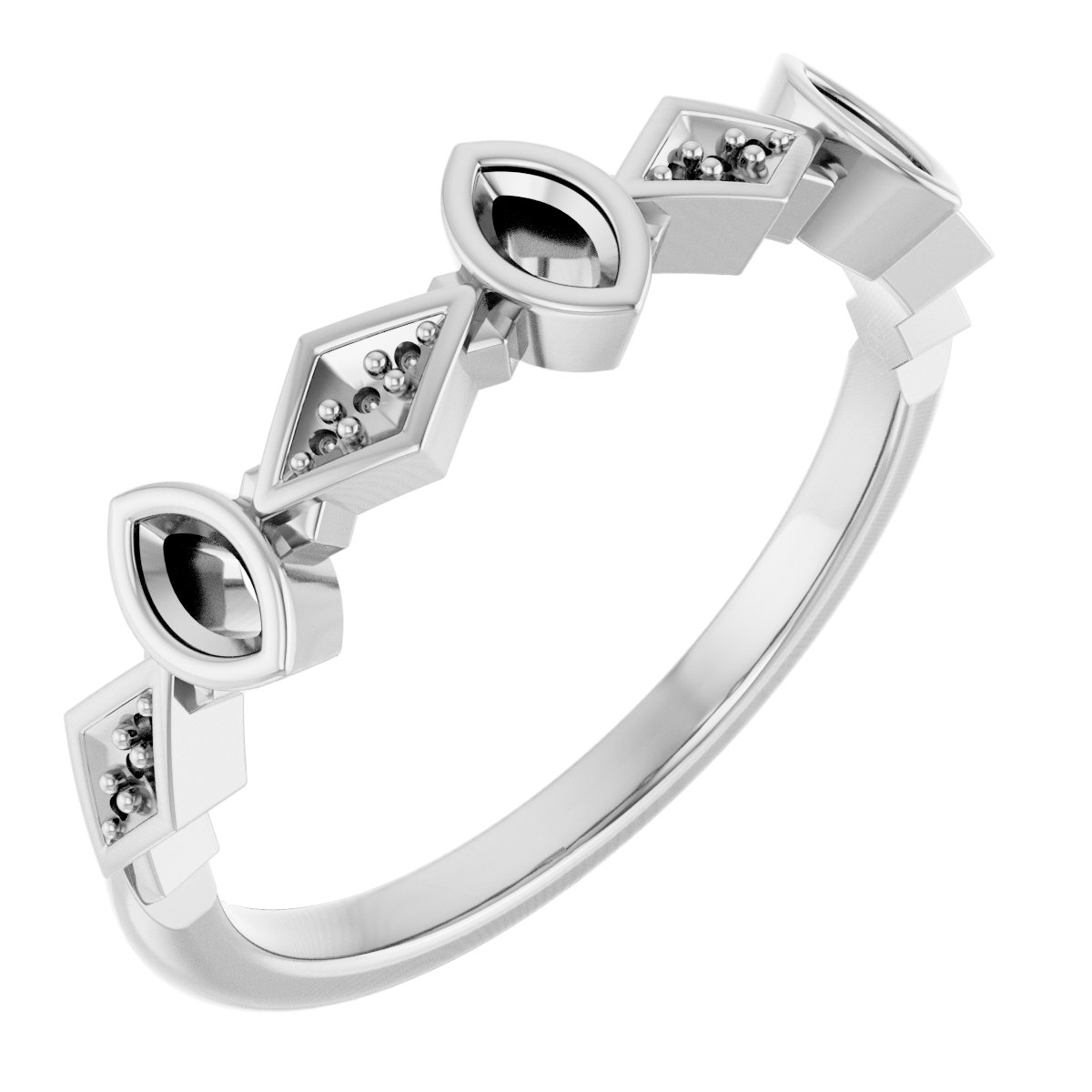 Three-Stone Anniversary Band