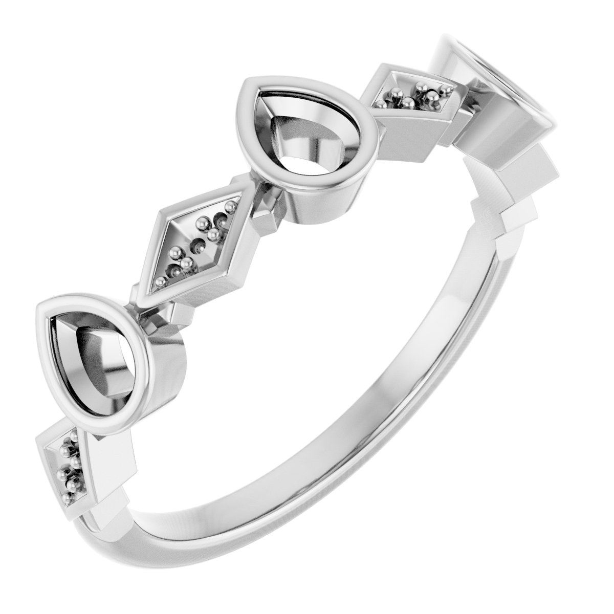 Three-Stone Anniversary Band