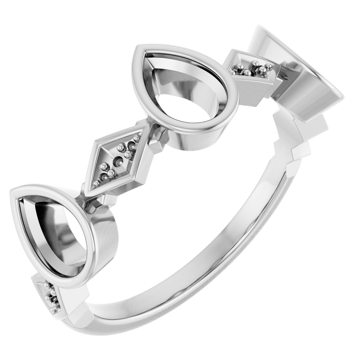 Three-Stone Anniversary Band