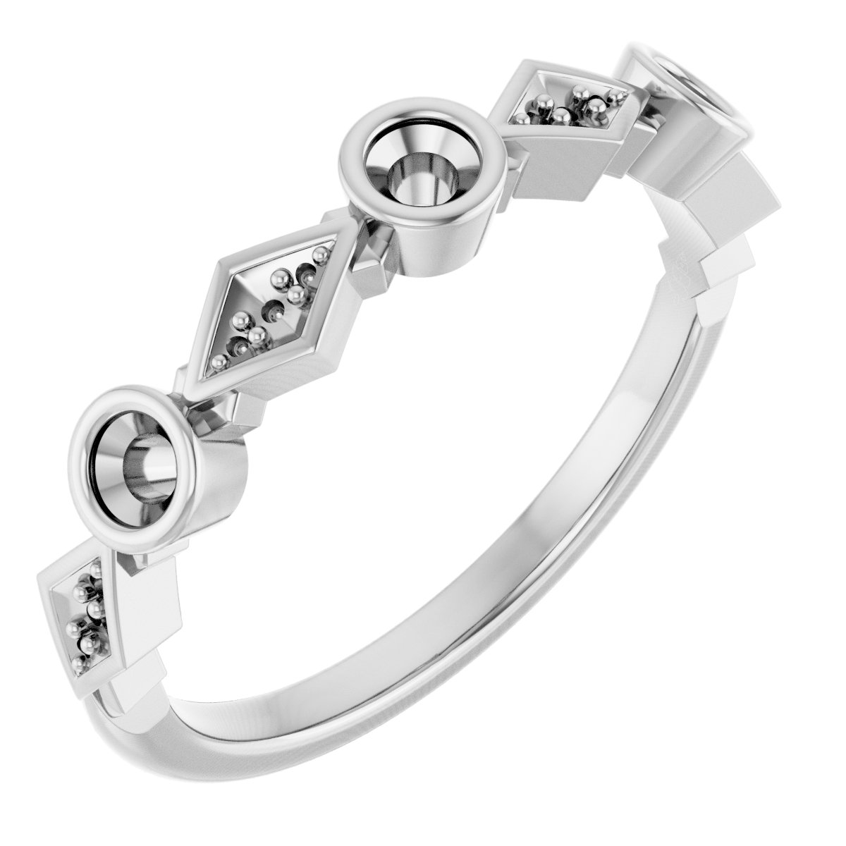Three-Stone Anniversary Band