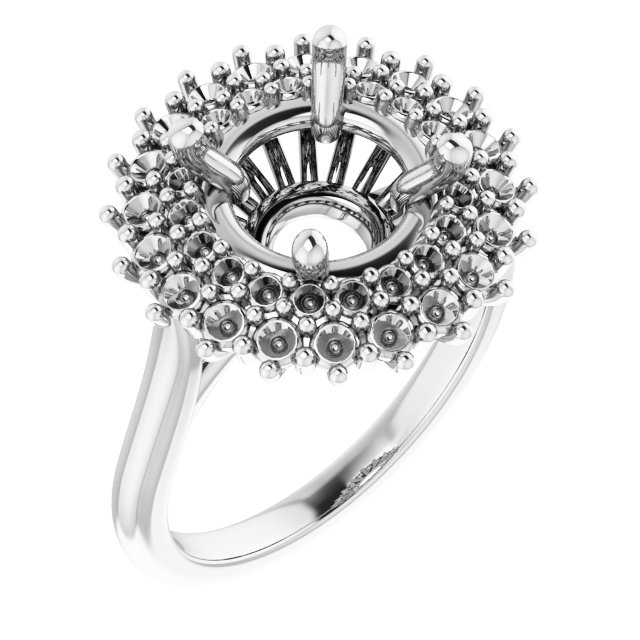 Double Halo-Style Engagement Ring