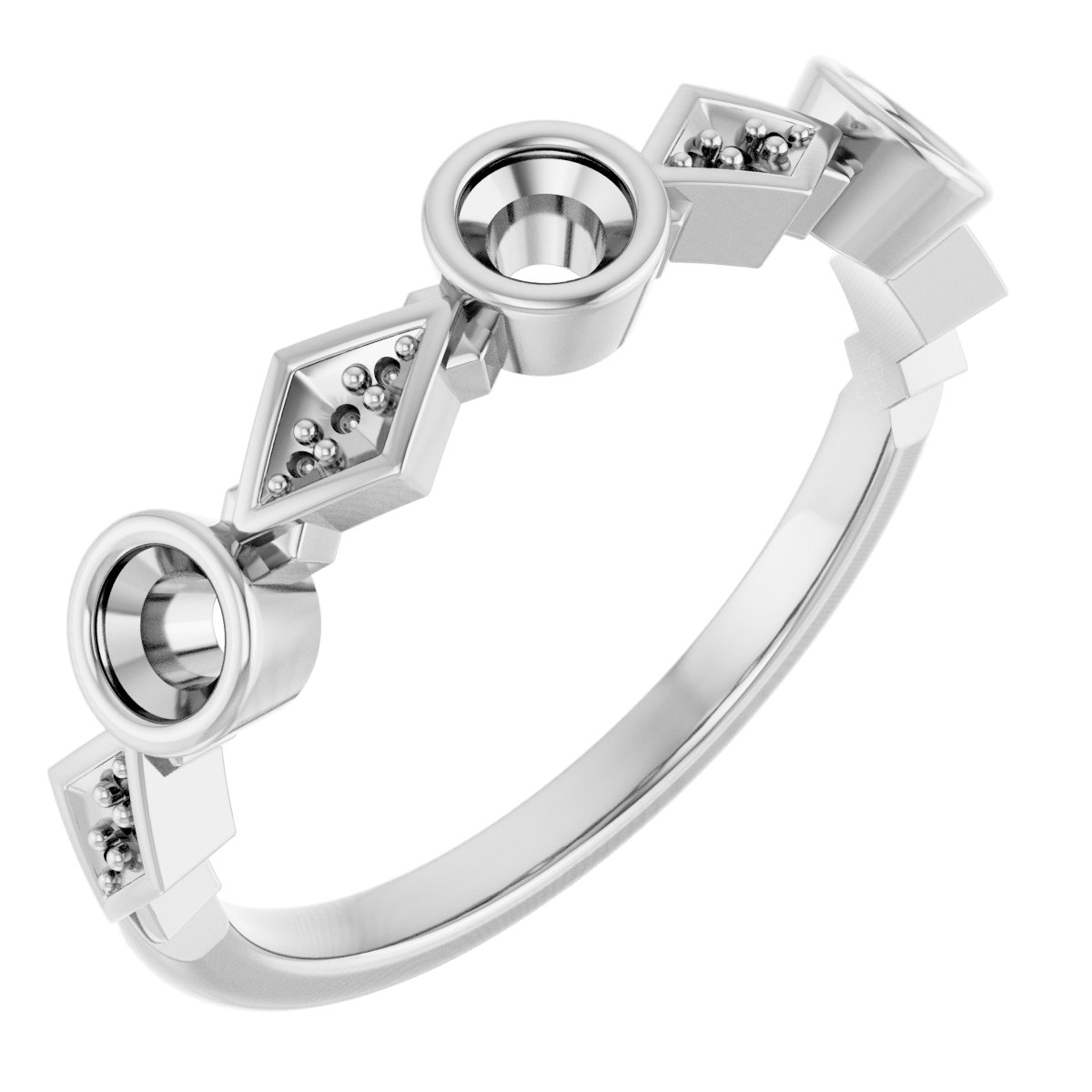 Three-Stone Anniversary Band