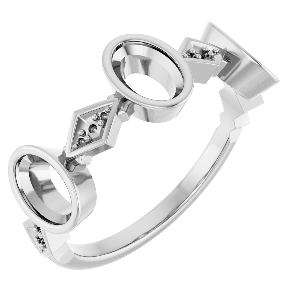 Three-Stone Anniversary Band