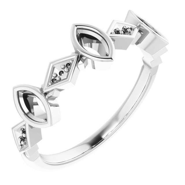 Three-Stone Anniversary Band