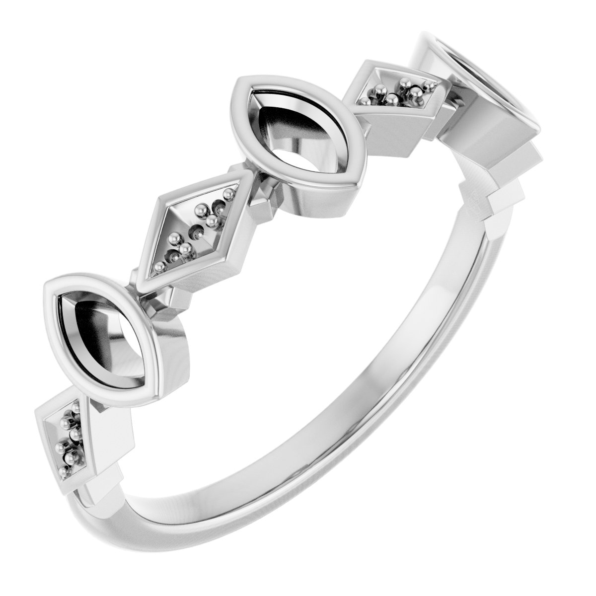 Three-Stone Anniversary Band
