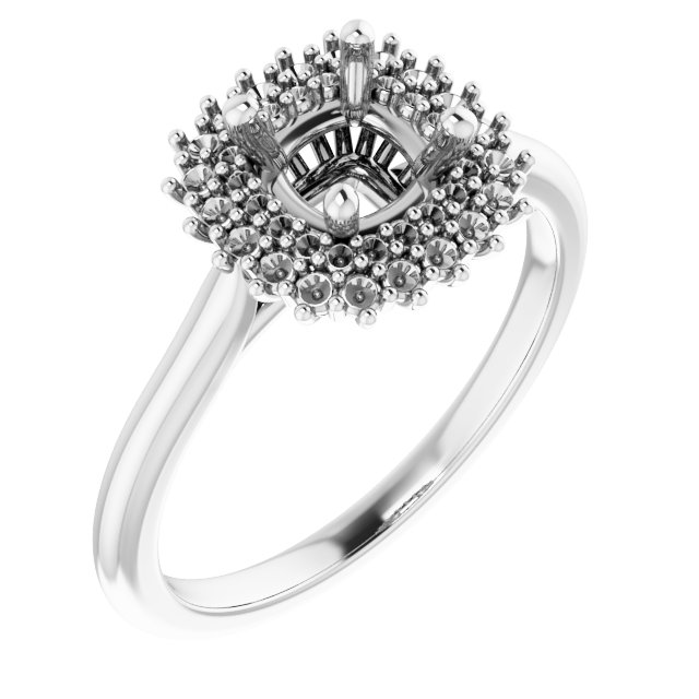Double Halo-Style Engagement Ring