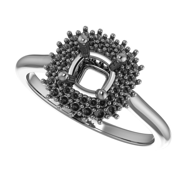 7x3.5 mm Marquise Engagement Ring Mounting view 5