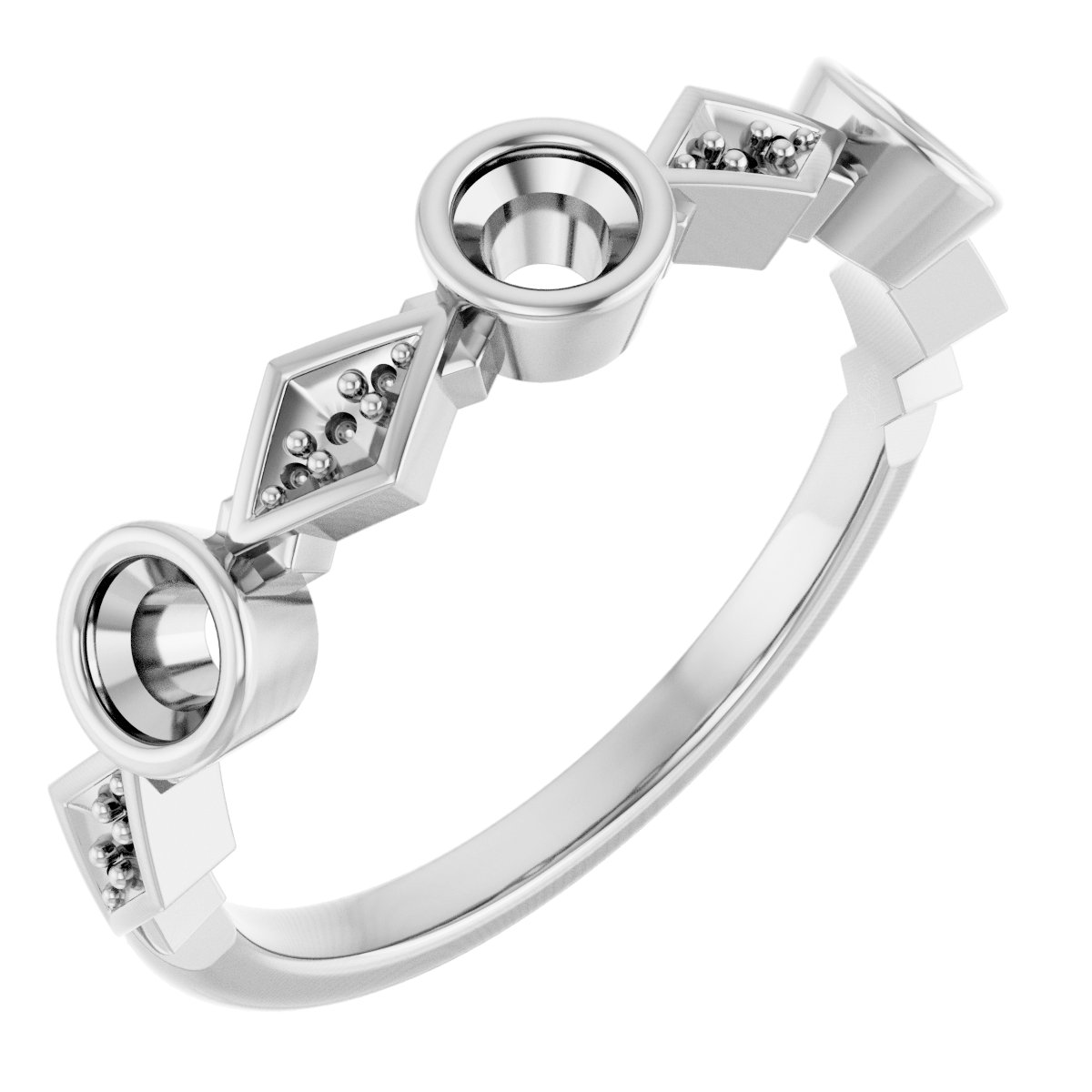 Three-Stone Anniversary Band