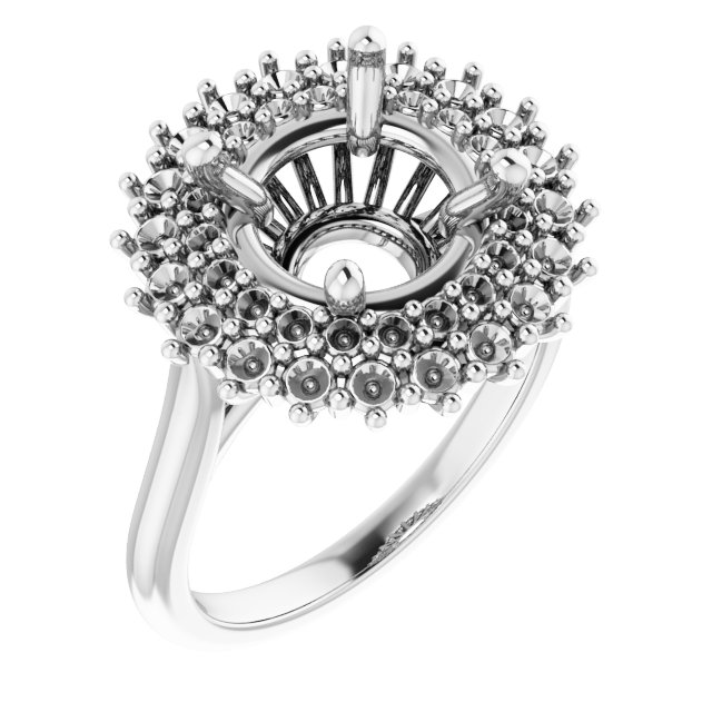 Double Halo-Style Engagement Ring