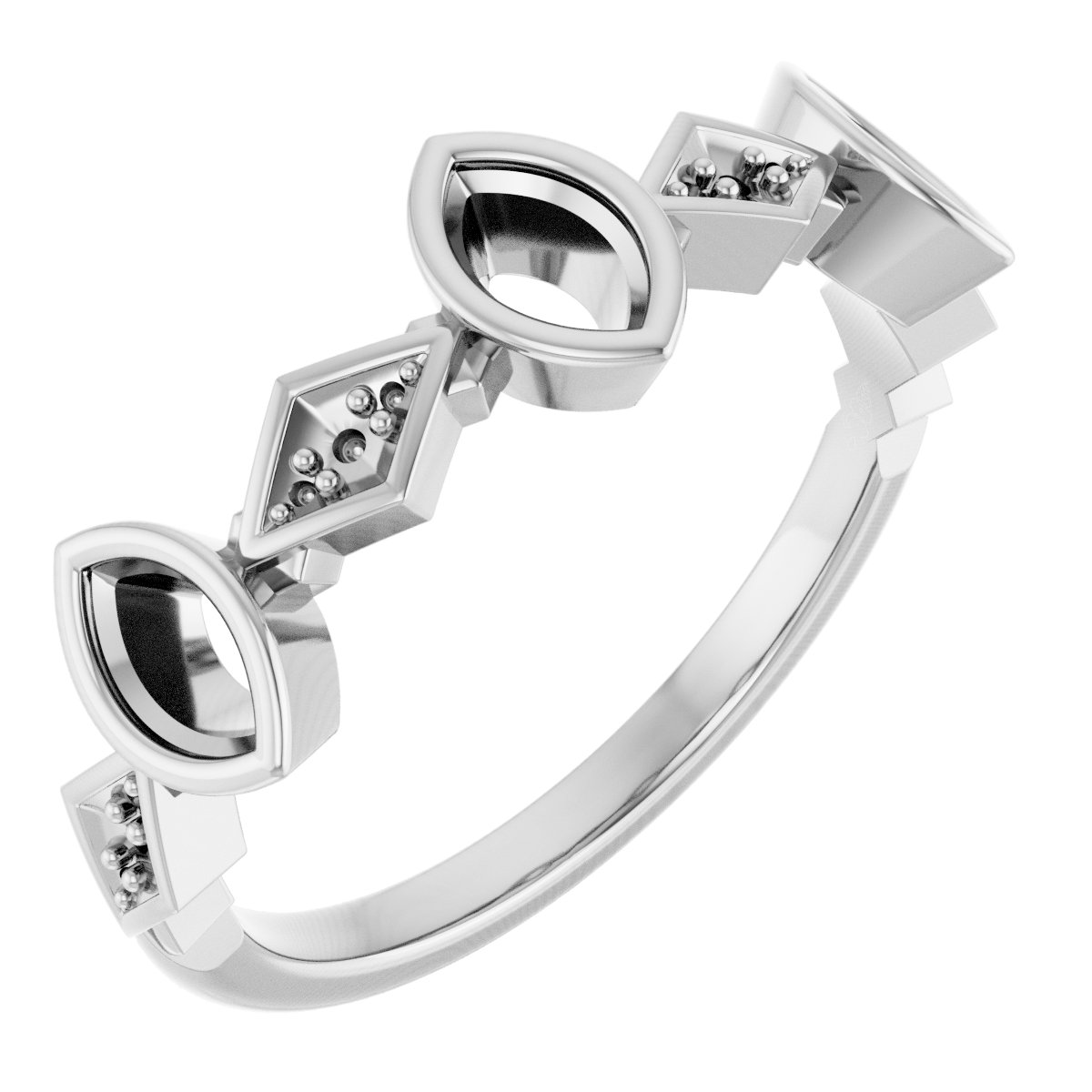 Three-Stone Anniversary Band