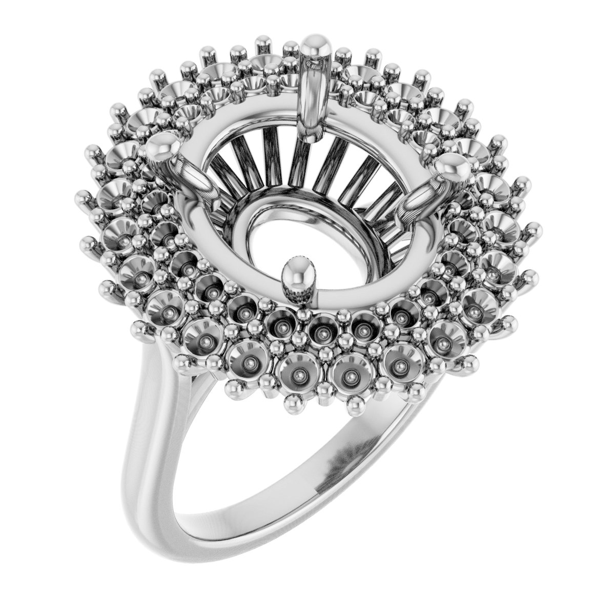 Double Halo-Style Engagement Ring