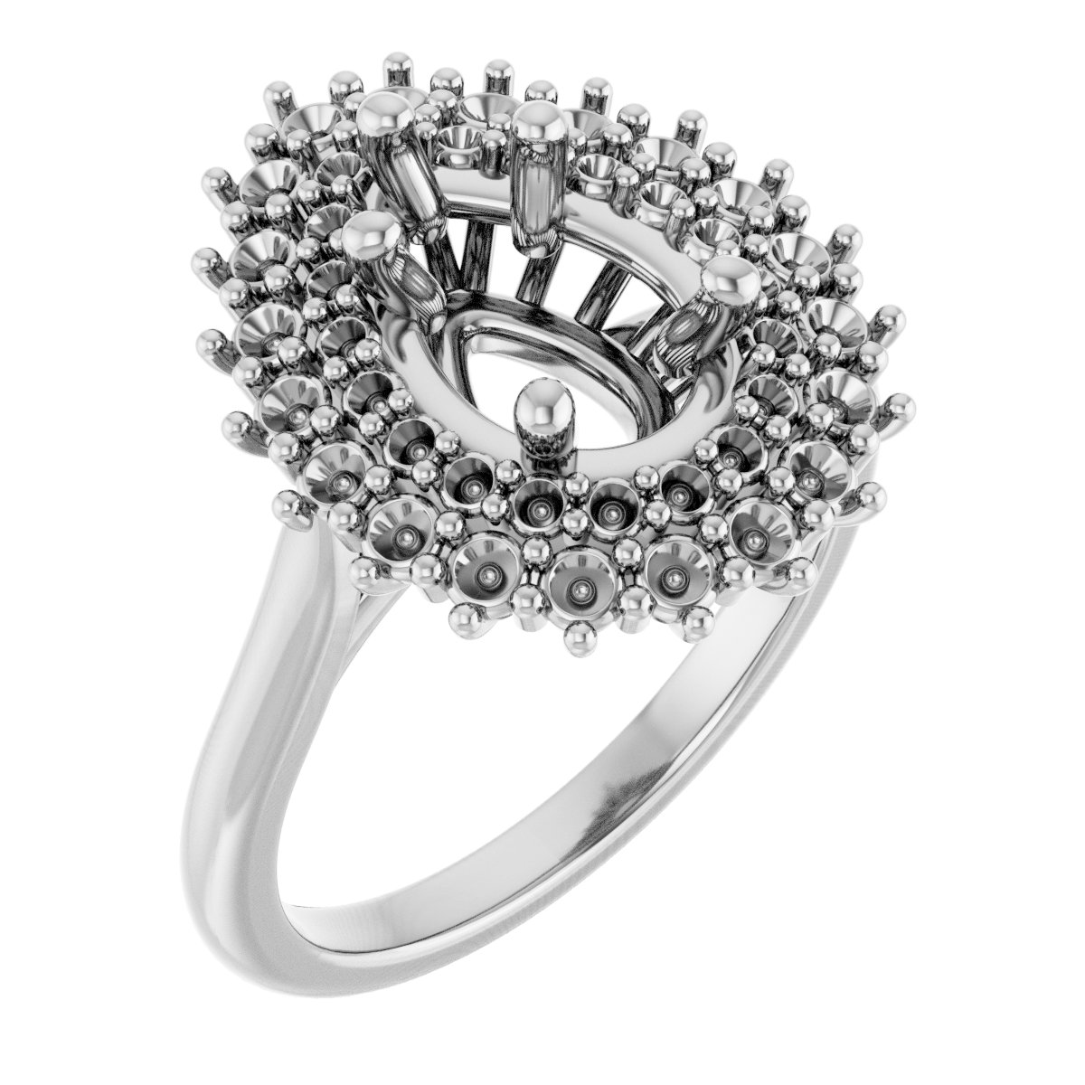 Double Halo-Style Engagement Ring