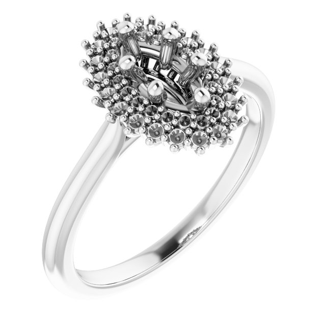 Double Halo-Style Engagement Ring