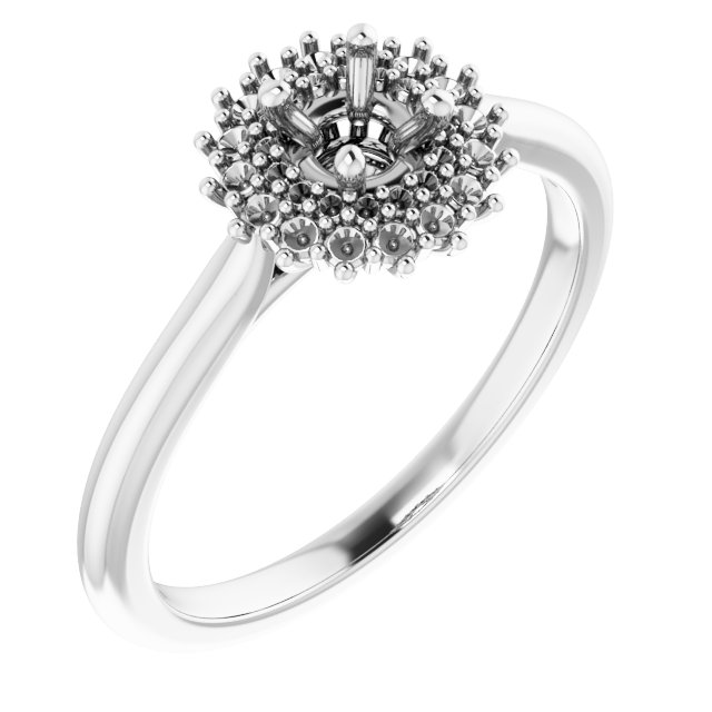 Double Halo-Style Engagement Ring