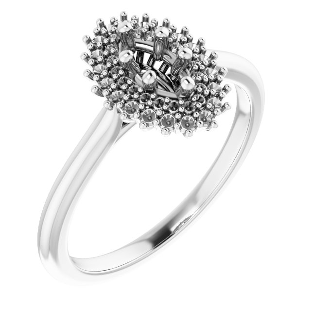 Double Halo-Style Engagement Ring