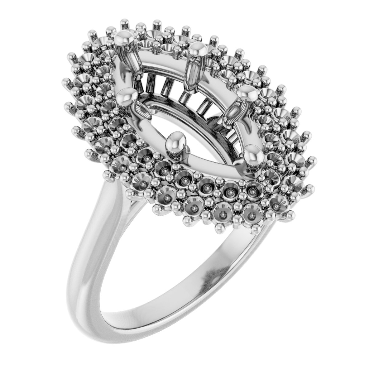 Double Halo-Style Engagement Ring