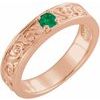 14K Rose Chatham Created Emerald Stackable Family Ring Ref 16232558