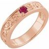 14K Rose Ruby Stackable Family Ring Ref 16232530