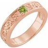 14K Rose Peridot Stackable Family Ring Ref 16232534