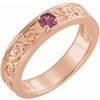 14K Rose Pink Tourmaline Stackable Family Ring Ref 16232542