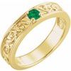 14K Yellow Emerald Stackable Family Ring Ref 16232521