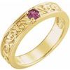 14K Yellow Pink Tourmaline Stackable Family Ring Ref 16232541