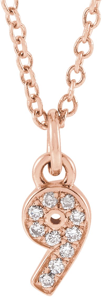 Petite Pavé® Accented Numeral Necklace