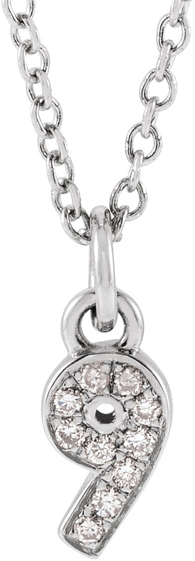 Petite Pavé® Accented Numeral Necklace