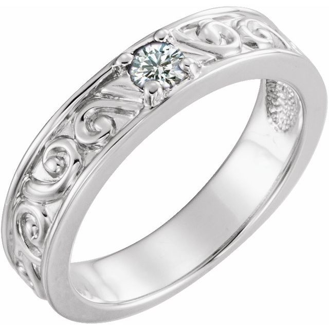 Sterling Silver 1/4 CTW Natural Diamond Family Stackable Ring