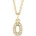 14K Yellow .04 CTW Natural Diamond Numeral 0 16-18