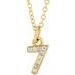 14K Yellow .03 CTW Natural Diamond Numeral 7 16-18