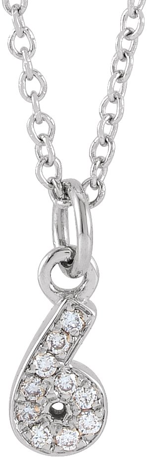 Petite Pavé® Accented Numeral Necklace