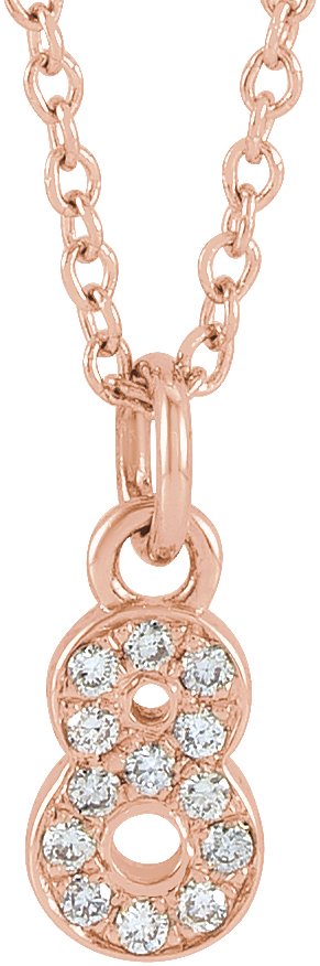 Petite Pavé® Accented Numeral Necklace