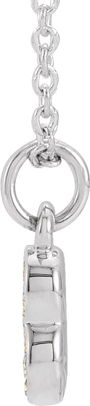 14K White .04 CTW Natural Diamond Numeral 3 16-18 Necklace