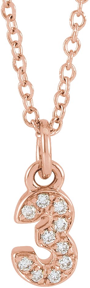 Petite Pavé® Accented Numeral Necklace