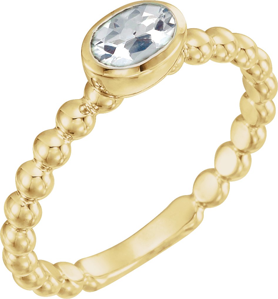 14K Yellow Sapphire Stackable Family Ring Ref 16233064