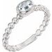 14K White Natural White Sapphire Family Stackable Ring