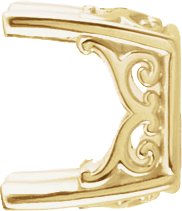 Vintage-Inspired Scroll Earring Setting