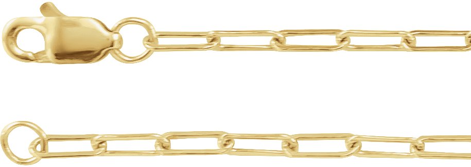 14K Yellow 1.95 mm Elongated Link Cable 16 inch Chain Ref 16905688