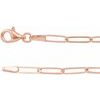 14K Rose 2.6 mm Elongated Link Chain 7 inch Bracelet Ref 16866636
