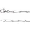 14K White 2.6 mm Elongated Link Chain 7 inch Bracelet Ref 16866635
