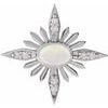 14K White Ethiopian Opal and .08 CTW Diamond Celestial Pendant Ref. 16508247