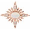 14K Rose Ethiopian Opal and .08 CTW Diamond Celestial Pendant Ref. 16508255