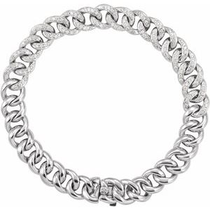 diamond curb chain bracelet
