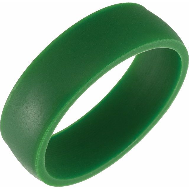 Green Silicone Dome Comfort-Fit Band Size 6